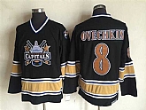 Capitals 8 Alex Ovechkin Black CCM Throwback Stitched Jersey,baseball caps,new era cap wholesale,wholesale hats